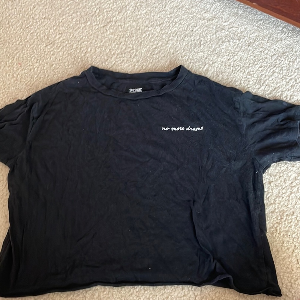 Cropped Black Tee